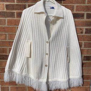 Vintage 60’s/70’s off white poncho